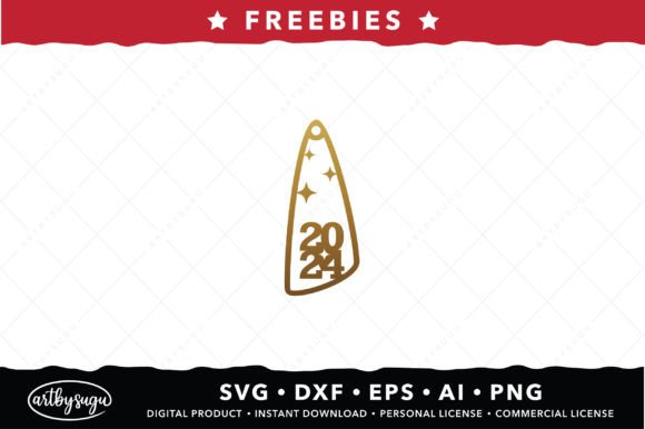 2024 New Year Earrings SVG Freebies: Elevate Your Design Projects
