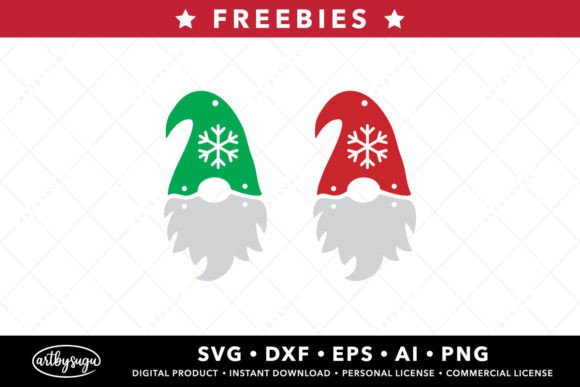 Christmas Gnome Earrings SVG Freebies: Festive Craft Files