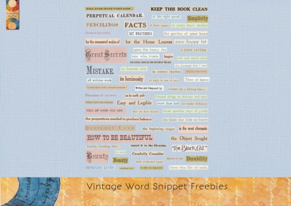 Discover the Charm of Vintage Word Snippet Freebies