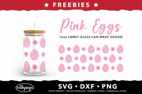Easter Eggs Can Glass Wrap Freebies Svg: Elevate Your Spring Designs