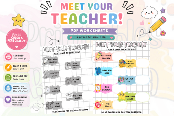 Free Meet Your Teacher Pages: A Back-to-School Design Asset