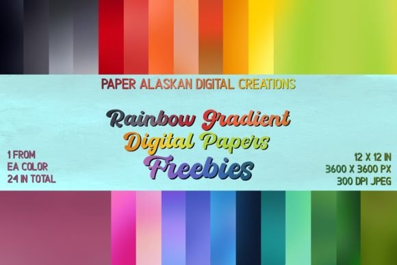 Free Rainbow Gradient Digital Papers for Your Projects
