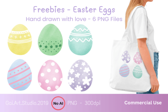 Freebies Easter Eggs - Hand Drawn: A Creative Holiday Asset