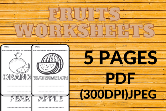 Fruits Worksheets Freebies: Vibrant Visual Assets for Education