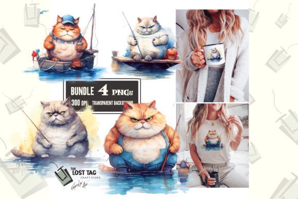 Funny Fat Cat Clipart: A Design Asset with Big Impact