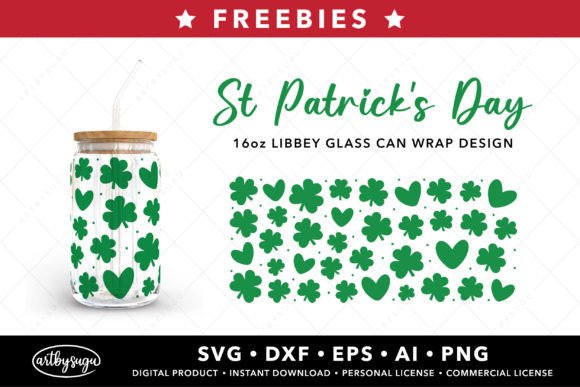 Get Festive with St Patricks Day Can Glass Wrap Freebies