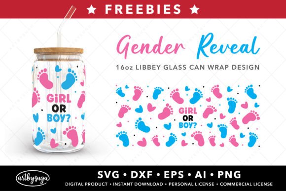 Girl or Boy Libbey Can Wrap SVG: Instant Design Solution