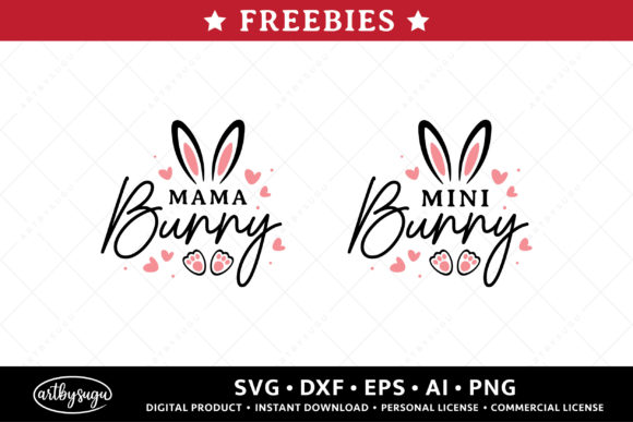 Mama Bunny SVG & Mini Bunny SVG: Freebies for Your Projects
