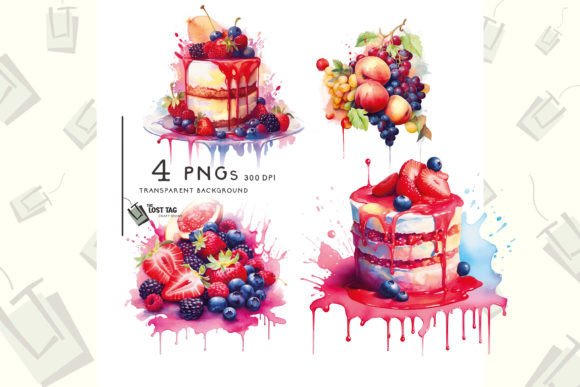 Sweeten Your Designs with Free Fruit Dessert Clipart PNGs