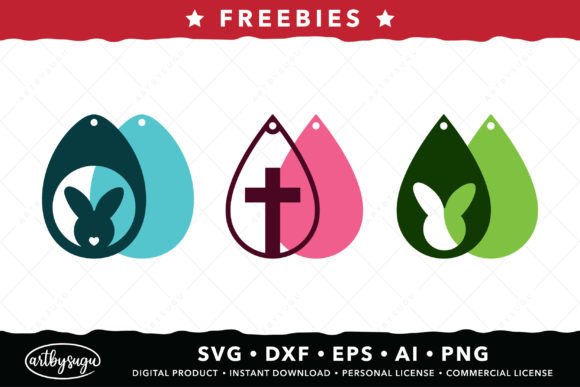 Unleash Creativity with Easter Stacked Earrings SVG Freebies