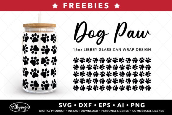 Unleashing Creativity with Dog Paw Libbey Can Wrap SVGs