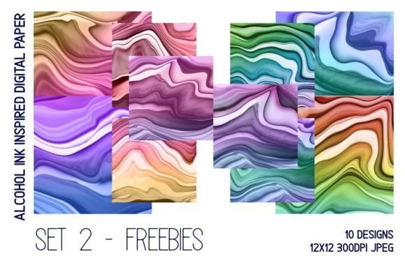 Unlock Creative Freedom with Alcohol Ink Set 2 Digital Papers