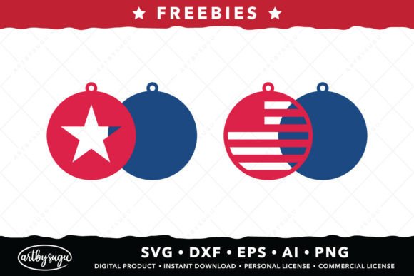 USA Stacked Earrings SVG Freebies: Instant Design Assets