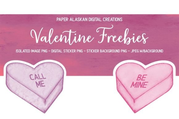 Valentine Freebies: Elevate Your Designs with Sweet Candy Heart Stickers