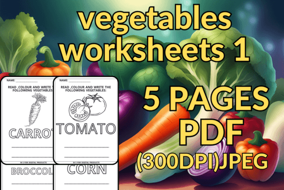 Vegetables Worksheets 1 Freebies: A Designer's Educational Toolkit