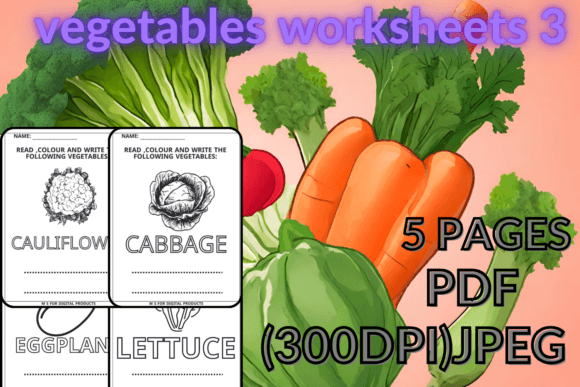 Vegetables Worksheets 3 Freebies: A Fresh Design Resource